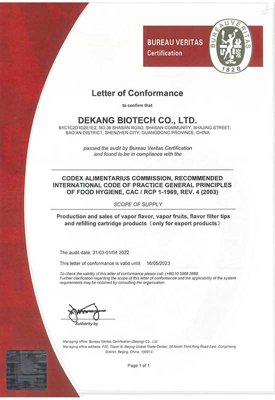 GMP Certificate
